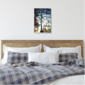 水面への木の反射自然写真 キャンバスプリント (インサイチュ (寝室))