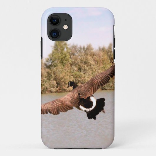 水面を飛ぶアヒルの写真 Case-Mate iPhoneケース (裏面)