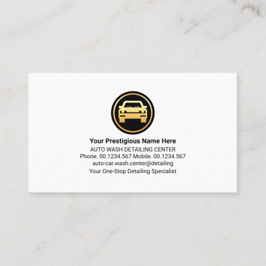 水面上の洗車看板 名刺 (裏面)