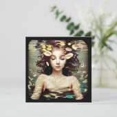 水面下の女性 | AIで生成されたアートワーク カード (スタンド正面)