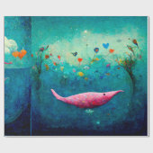 水面下の海模様の包装紙 ラッピングペーパー (フラット)