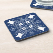 水面下の魚デザイン（青） コースター (左側)