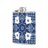 水面下の魚デザイン（青） フラスク (左)