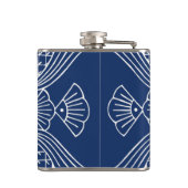 水面下の魚デザイン（青） フラスク (裏面)