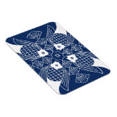 水面下の魚デザイン（青） マグネット (右側)