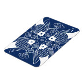 水面下の魚デザイン（青） マグネット (左側)