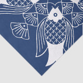 水面下の魚デザイン（青） 薄葉紙 (詳細)