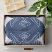 水面下の魚デザイン（青） 薄葉紙 (ギフト)