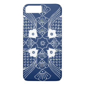 水面下の魚デザイン（青） Case-Mate iPhoneケース (裏面)