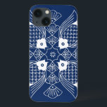 水面下の魚デザイン(青) iPhone 13ケース<br><div class="desc">魚の心の出会い、このデザインは青い背景に貝殻が並んだ水中のシーンを展示する。魚素晴らしの姿を愛する人や魚学者への贈り物!</div>