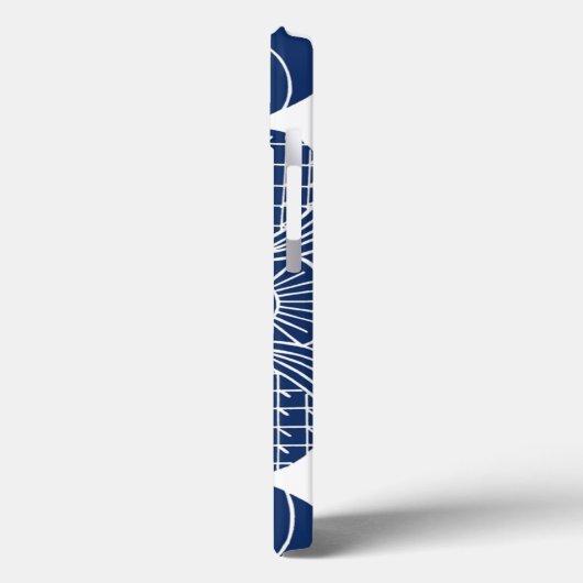 水面下の魚デザイン(青) Case-Mate iPhoneケース (裏面 / 左)