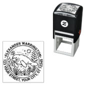 水面下スイミングマナティー差出人住所 セルフインキングスタンプ (インサイチュ)