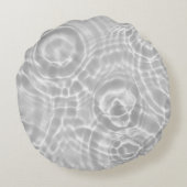 水面澄ん抽象芸術テクスチャ ラウンドクッション (裏面)