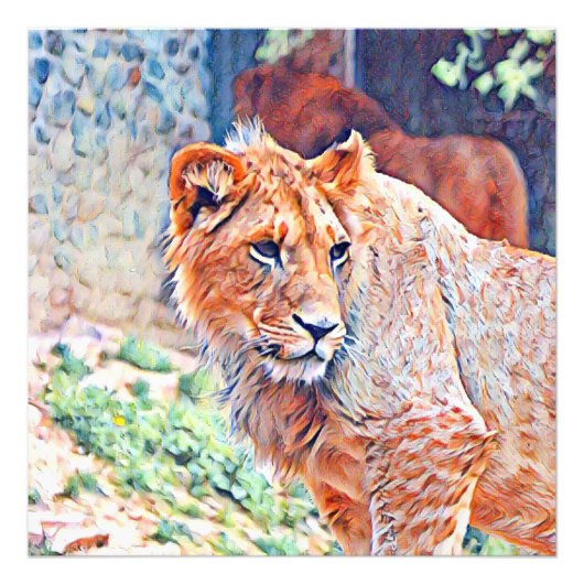 水面獅子 フォトプリント            (正面)