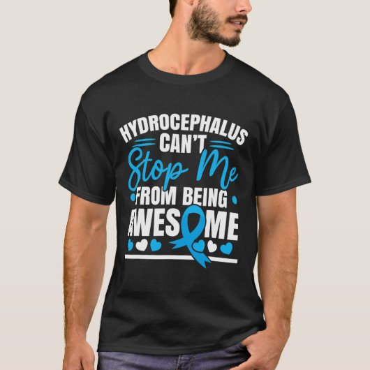 水頭戦士の脳腫瘍Hydrocephalus Aw Tシャツ (正面)