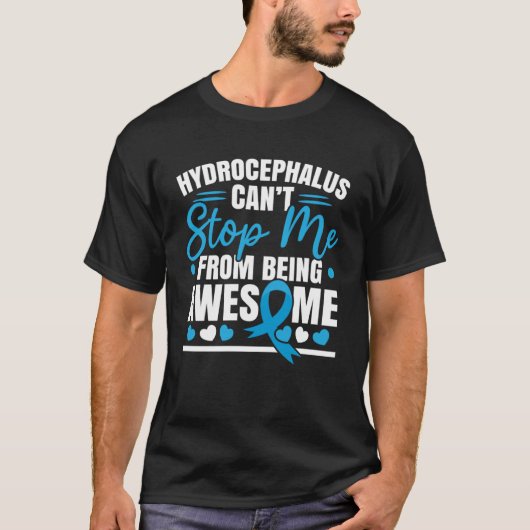 水頭戦士の脳腫瘍Hydrocephalus Aw Tシャツ (正面)