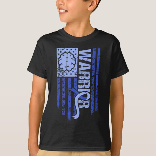 水頭戦士フラグブルーリボン認識度M Tシャツ (正面)