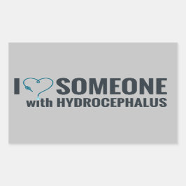 水頭症でハートを避ける 長方形シール