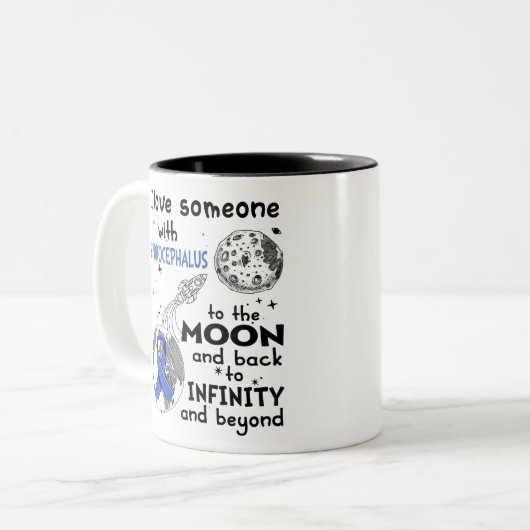 水頭症の人を愛する認識度 ツートーンマグカップ (正面左)