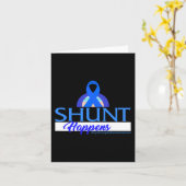 水頭症認識度シャントがブルーリボンになる カード (黄色い花)