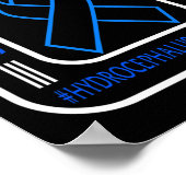 水頭症認識度シャントがブルーリボンになる ポスター (角)