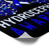 水頭症認識度月ブルーリボンのサポート ポスター (角)