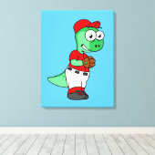 水頭竜野球の投手。 キャンバスプリント (インサイチュ (ウッドフロア))