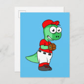 水頭竜野球の投手。 ポストカード (正面/裏面)