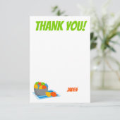 水風船プールパーティー子供夏の誕生日 サンキューカード (スタンド正面)