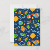 水風船プールパーティー子供夏の誕生日 サンキューカード (裏面)