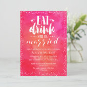 水食べ色ドリンク結婚した&Be Coule's Shower 招待状 (スタンド正面)