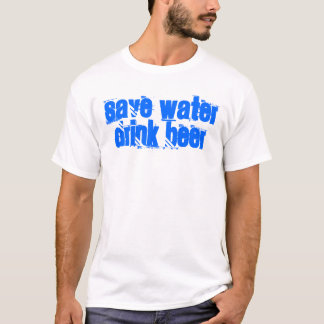 水飲み物ビールを救って下さい Tシャツ