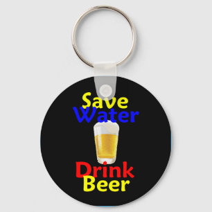 水飲み物ビールKeychainを救って下さい キーホルダー