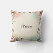 水魅力的色の串のような花 クッション (裏面)