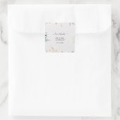 水魅力的色の緑の金ゴールド結婚 スクエアシール (バッグ)