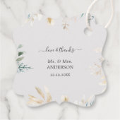 水魅力的色の緑の金ゴールド結婚 フェイバータグ (裏面)