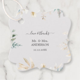 水魅力的色の緑の金ゴールド結婚 フェイバータグ