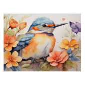 水魅力的色の鳥のフローラ愛好家 ポスター (正面)