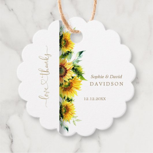 水魅力的色ひまわり結婚の フェイバータグ (正面)