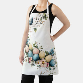水魅力的色イースターバード&フローラ春 エプロン