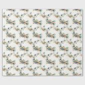 水魅力的色イースターバード&フローラ春 ラッピングペーパー (フラット)