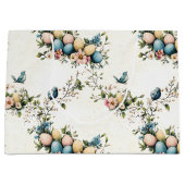 水魅力的色イースターバード&フローラ春 ラージペーパーバッグ (正面)