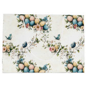 水魅力的色イースターバード&フローラ春 ラージペーパーバッグ (裏面)