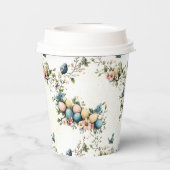 水魅力的色イースターバード&フローラ春 紙コップ (裏面)