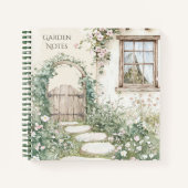水魅力的色コテージガーデンノート ノートブック (正面)