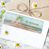 水魅力的色ビーチシースケープ差出人住所 ラベル