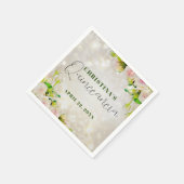 水魅力的色ピンクローズキンセアニラ スタンダードカクテルナプキン (角)