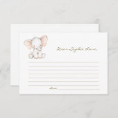 水魅力的色ベビーゾウ時間カプセル アドバイスカード (正面/裏面)