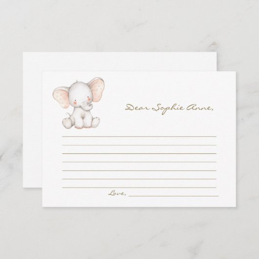 水魅力的色ベビーゾウ時間カプセル アドバイスカード (正面/裏面)