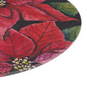 水鮮やか色のポインセチア カッティングボード (角)